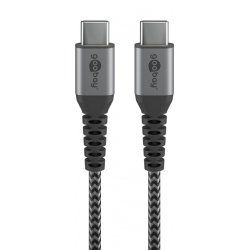 Goobay 49301 USB cable 0.5 m USB 2.0 USB C Black, Grey