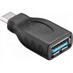 Adaptateur USB 3.0 Type C Goobay compatible vers USB Type A OTG (Noir)