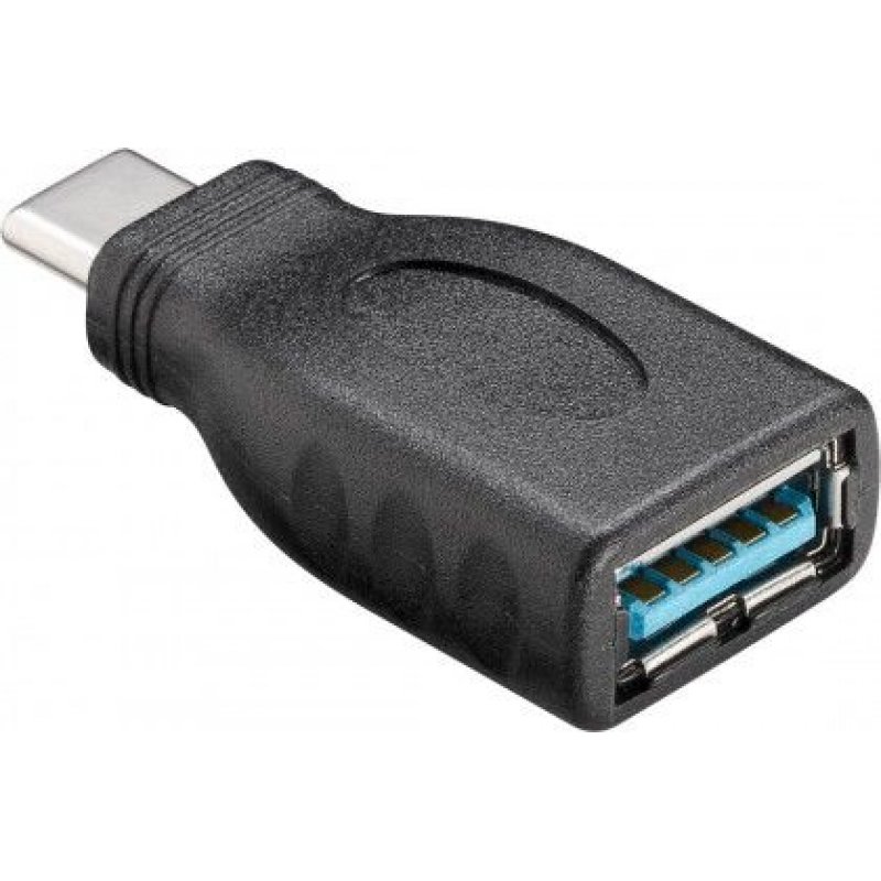 Adaptateur USB 3.0 Type C Goobay compatible vers USB Type A OTG (Noir)