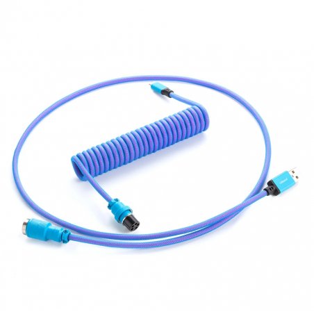CableMod compatible Pro Coiled Keyboard Cable USB-C zu USB Typ A, Galaxy Blue - 150cm