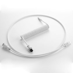 CableMod compatible Pro Coiled Keyboard Cable USB-C zu USB Typ A, Glacier White - 150cm