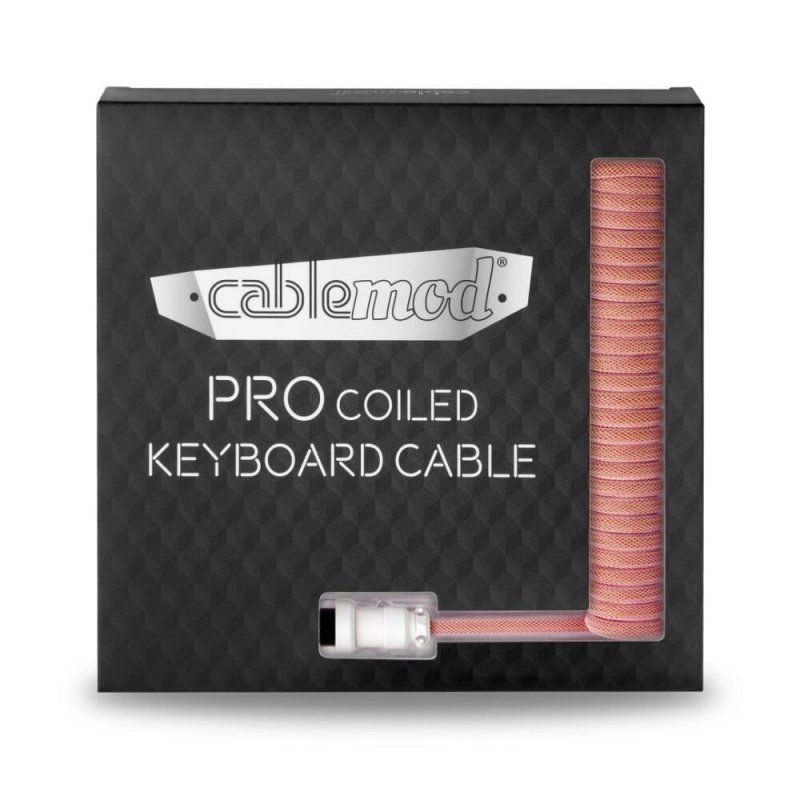 CableMod compatible Pro Coiled Keyboard Cable USB-C zu USB Typ A, Orangesicle - 150cm