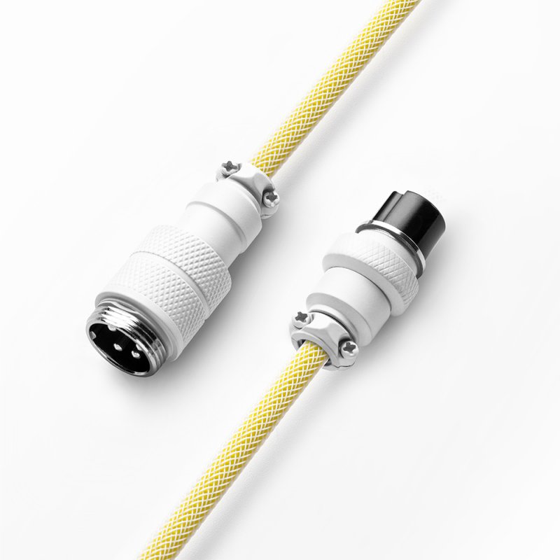 CableMod compatible Pro Coiled Keyboard Cable USB-C zu USB Typ A, Lemon Ice - 150cm