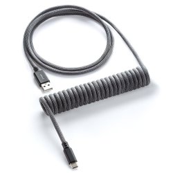 CableMod compatible Classic Coiled Keyboard Cable USB-C zu USB Typ A, Carbon Grey - 150cm
