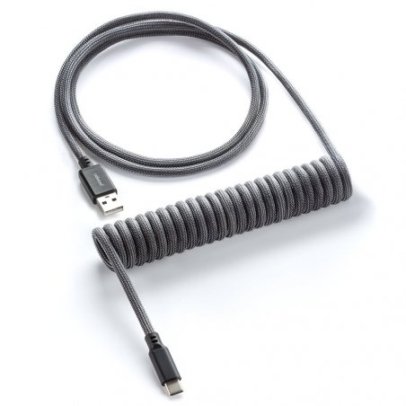 CableMod compatible Classic Coiled Keyboard Cable USB-C zu USB Typ A, Carbon Grey - 150cm