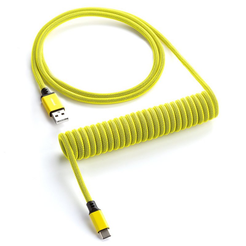 CableMod compatible Classic Coiled Keyboard Cable USB-C zu USB Typ A, Dominator Yellow - 150cm