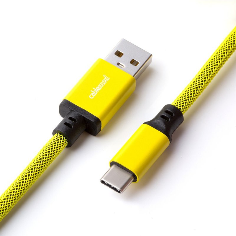 CableMod compatible Classic Coiled Keyboard Cable USB-C zu USB Typ A, Dominator Yellow - 150cm