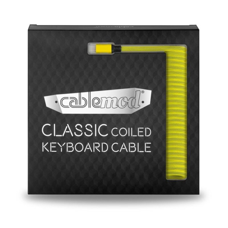 CableMod compatible Classic Coiled Keyboard Cable USB-C zu USB Typ A, Dominator Yellow - 150cm
