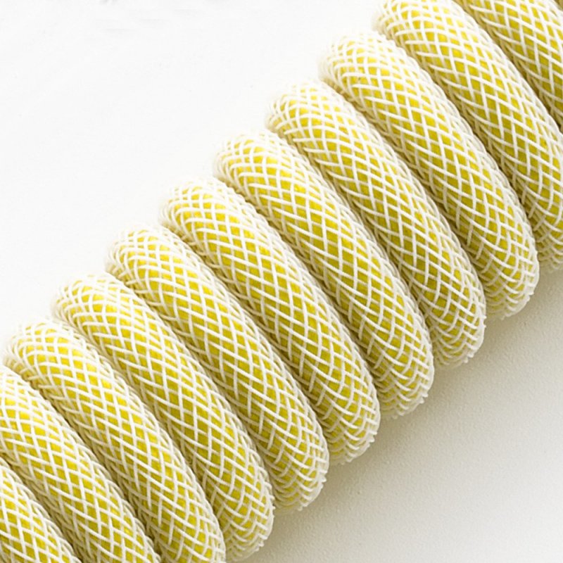 CableMod compatible Classic Coiled Keyboard Cable USB-C zu USB Typ A, Lemon Ice - 150cm