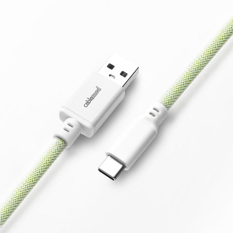 CableMod compatible Classic Coiled Keyboard Cable USB-C zu USB Typ A, Lime Sorbet - 150cm