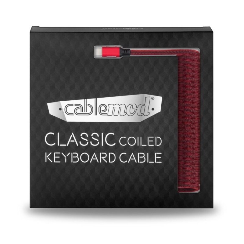 CableMod compatible Classic Coiled Keyboard Cable USB-C zu USB Typ A, Republic Red - 150cm