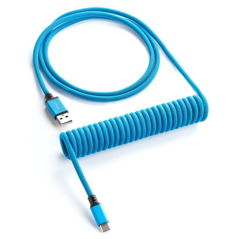 CableMod compatible Classic Coiled Keyboard Cable USB-C zu USB Typ A, Specturm Blue - 150cm