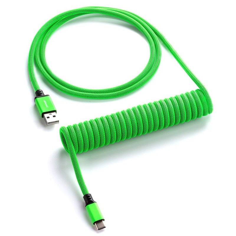 CableMod compatible Classic Coiled Keyboard Cable USB-C zu USB Typ A, Viper Green - 150cm