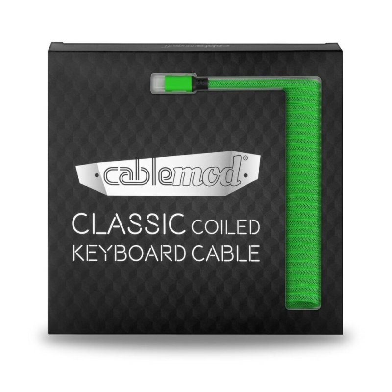 CableMod compatible Classic Coiled Keyboard Cable USB-C zu USB Typ A, Viper Green - 150cm