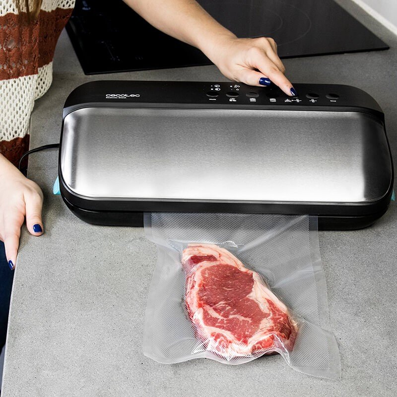 Cecotec 04070 appareil à emballage sous vide 0,9 mbar Noir, Gris