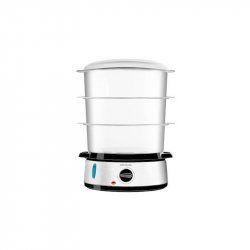 Cecotec Vapovita 3000 Inox robot de cuisine 800 W 1 L Noir, Acier inoxydable, Transparent