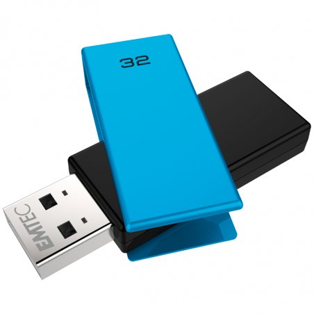 Emtec C350 Brick 2.0 lecteur USB flash 32 Go USB Type-A Noir, Bleu