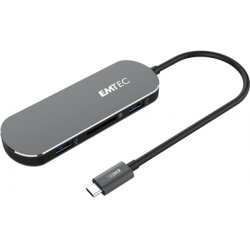 Emtec T650C Type-C HUB USB 3.2 Gen 1 (3.1 Gen 1) Type-A Noir