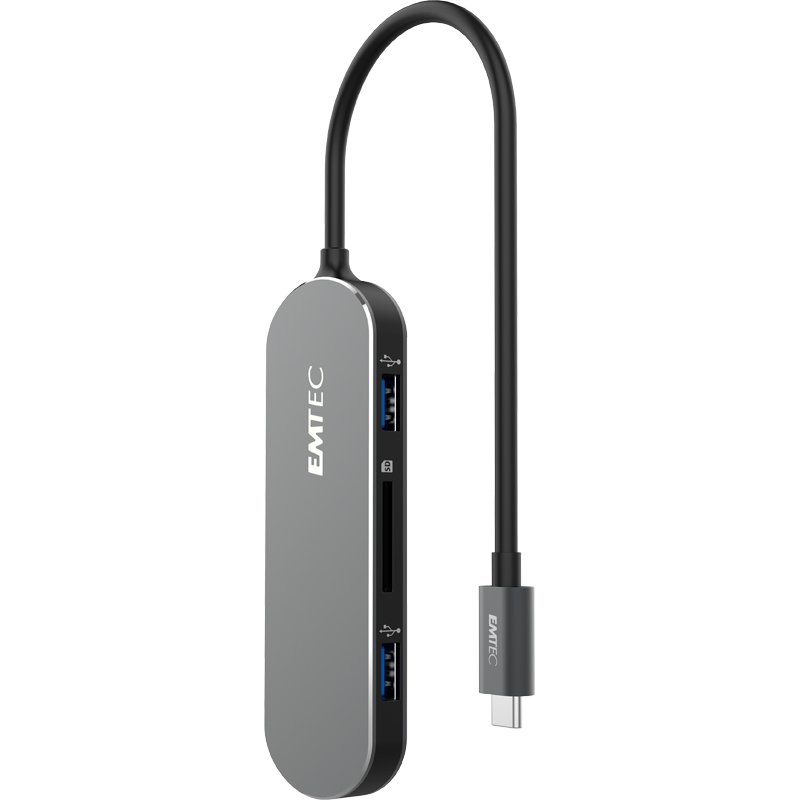 Emtec T650C Type-C HUB USB 3.2 Gen 1 (3.1 Gen 1) Type-A Noir