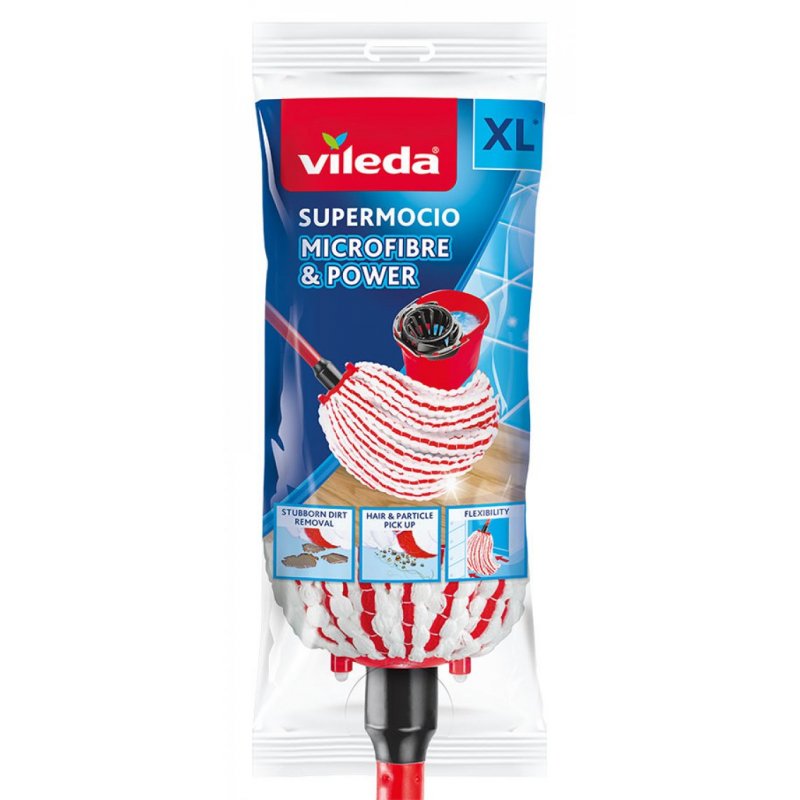 Serpillière Vileda compatible SuperMocio Microfibre & Power