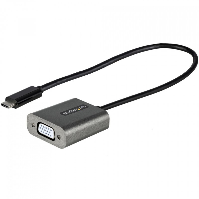 USB C TO VGA ADAPTER 1920X1200P WITH 12IN LONG ATTACHED CABLE