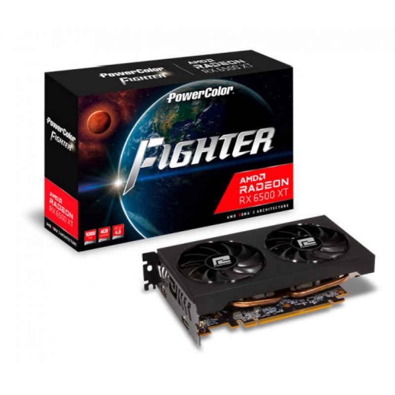 RX 6500XT 4GB PowerColor compatible Fighter 4GB GDDR6 HDMI DP