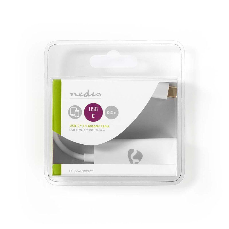 Nedis CCGB64950WT02 câble de réseau Blanc 0,2 m Cat8.1