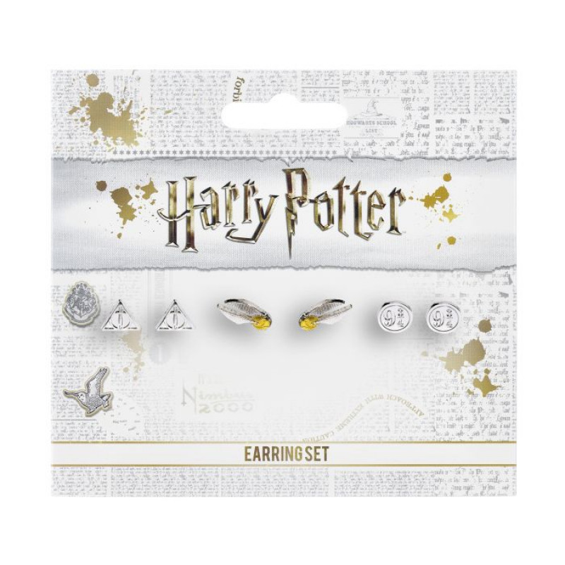 HARRY POTTER - Snitch / Deathly Hallows / 9 3/4 - Set de studs