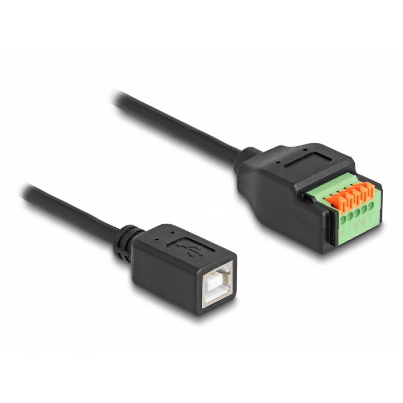 DeLOCK 66250 changeur de genre de câble USB 2.0 Type-B 5 pin terminal block Noir