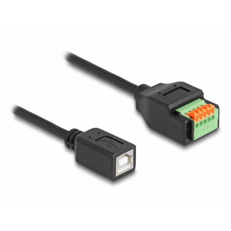 DeLOCK 66250 cable gender changer USB 2.0 Type-B 5 pin terminal block Black