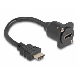 D-Typ Kabel HDMI Stecker  HDMI Buchse (schwarz, 20cm)