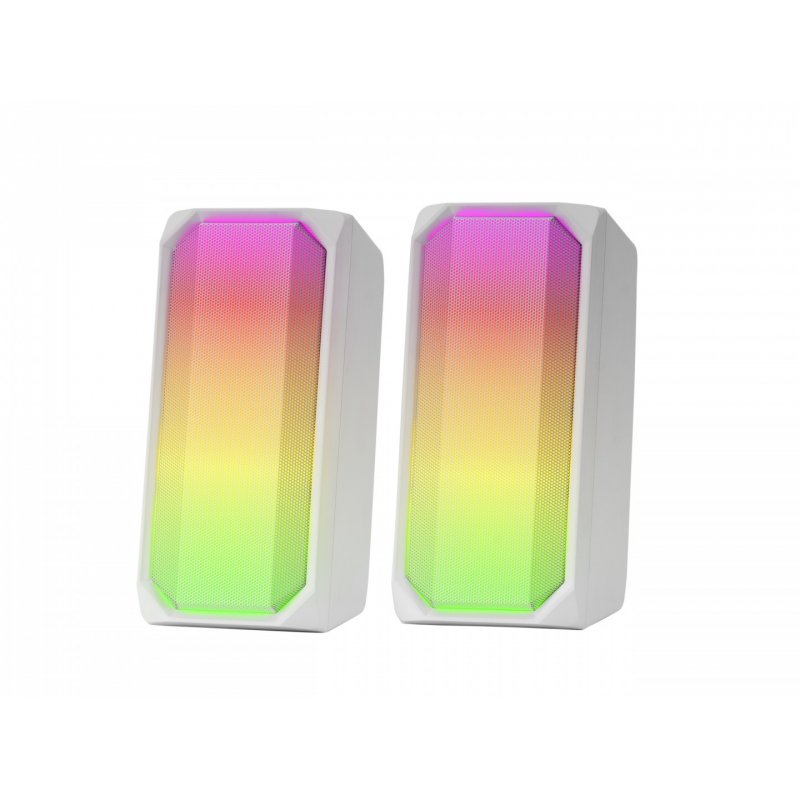 Mars Gaming MSRGBW haut-parleur Blanc Avec fil &sans fil 15 W