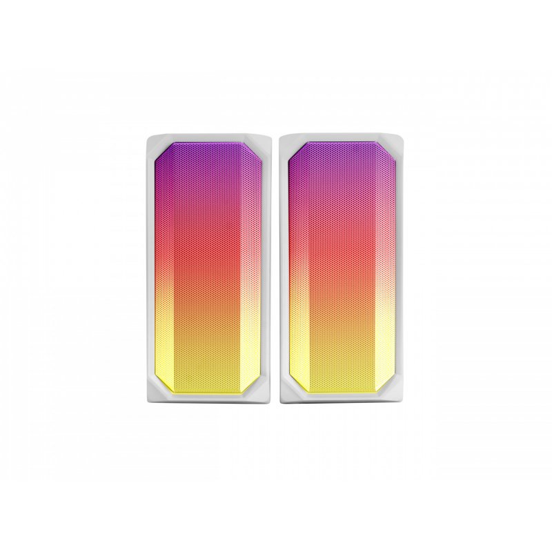 Mars Gaming MSRGBW haut-parleur Blanc Avec fil &sans fil 15 W