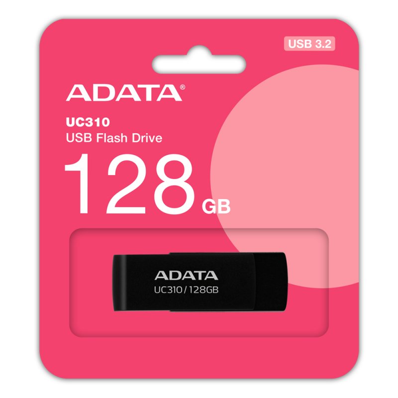 ADATA UC310 lecteur USB flash 128 Go USB Type-A 3.2 Gen 1 (3.1 Gen 1) Noir