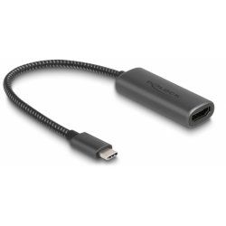 USB Adapter, USB-C Stecker  HDMI Buchse (DP Alt Mode) (grau, 20cm, 8K + HDR)
