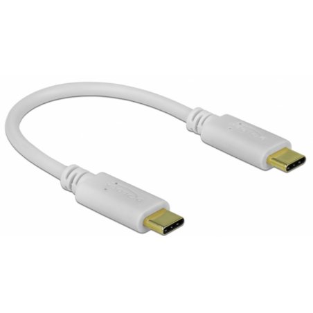 USB Ladekabel, USB-C Stecker  USB-C Stecker (weiß, 15cm, PD, Laden mit bis zu 100 Watt)