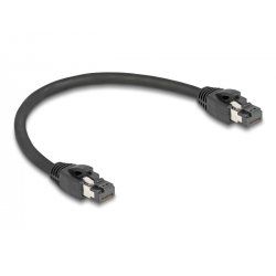 Netzwerkkabel RJ-45 Cat.8.1 S/FTP, bis 40 Gbps (schwarz, 25cm)