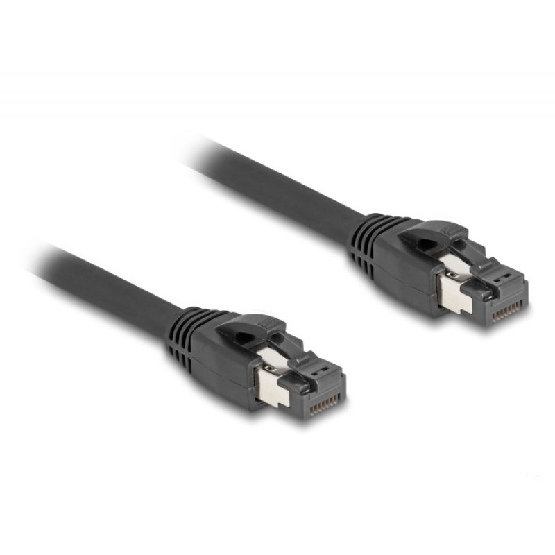 Netzwerkkabel RJ-45 Cat.8.1 S/FTP, bis 40 Gbps (schwarz, 50cm)