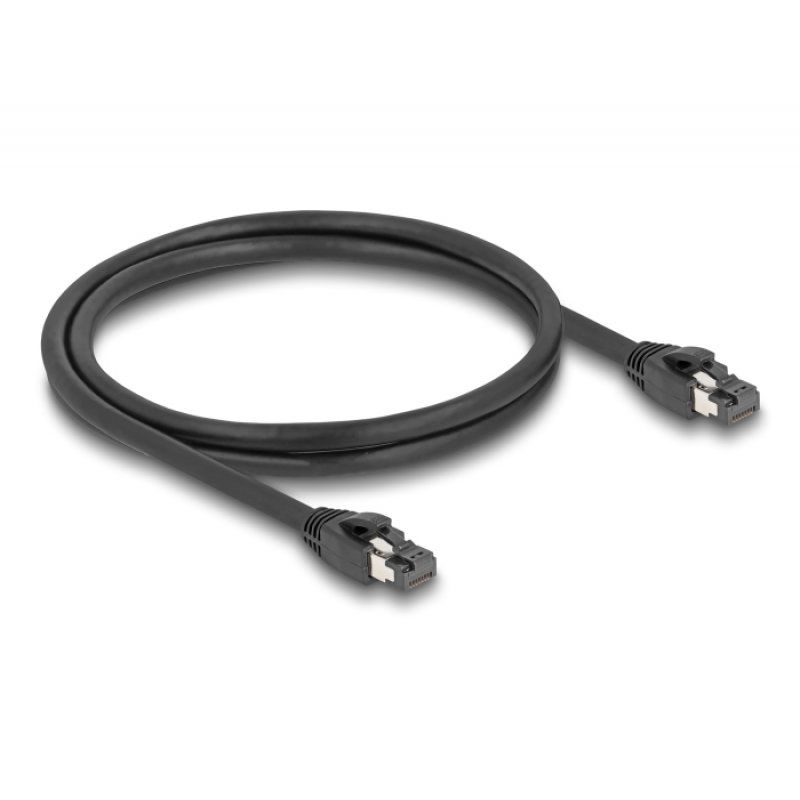 Netzwerkkabel RJ-45 Cat.8.1 S/FTP, bis 40 Gbps (schwarz, 1 Meter)