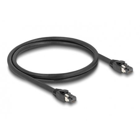 Netzwerkkabel RJ-45 Cat.8.1 S/FTP, bis 40 Gbps (schwarz, 1 Meter)