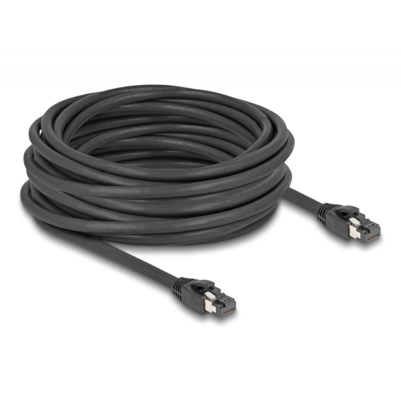 Netzwerkkabel RJ-45 Cat.8.1 S/FTP, bis 40 Gbps (schwarz, 10 Meter)