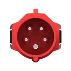 Steckeraufsatz 16A - 5polig, max. 11kW (schwarz/rot, für NRGkick Ladeeinheit)