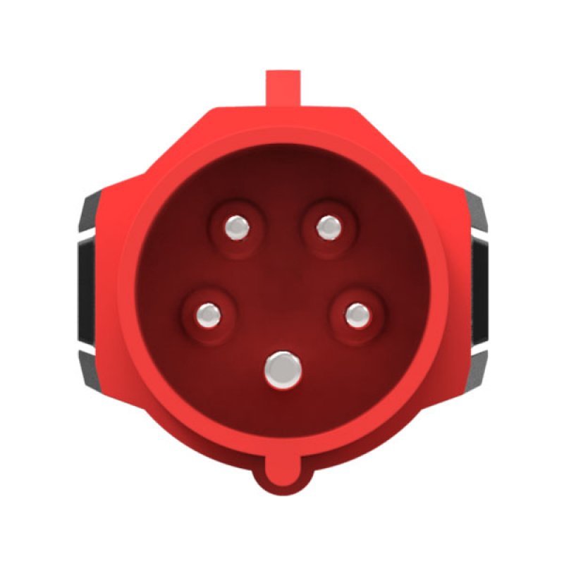 Steckeraufsatz 16A - 5polig, max. 11kW (schwarz/rot, für NRGkick Ladeeinheit)
