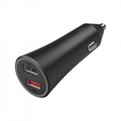 Xiaomi Mi 37W Dual-Port Car Charger Universel Noir Allume-cigare Auto