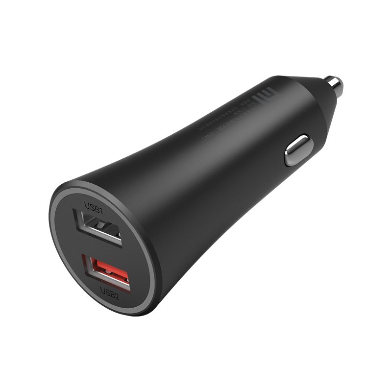 Xiaomi Mi 37W Dual-Port Car Charger Universel Noir Allume-cigare Auto
