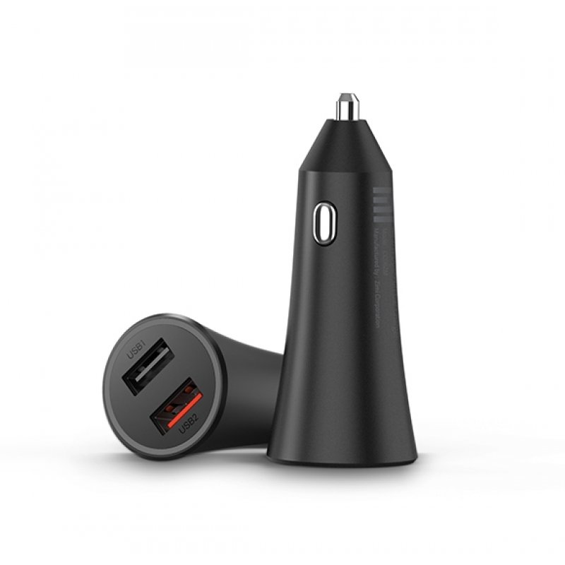 Xiaomi Mi 37W Dual-Port Car Charger Universel Noir Allume-cigare Auto