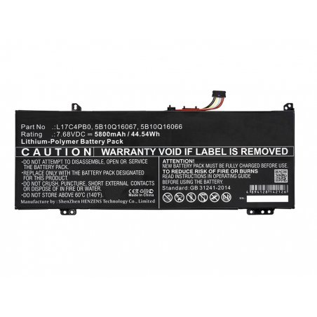 BATTERY LI-POL 7.68V 5800MAH 45WH L17C4PB0 / L17C4PB2