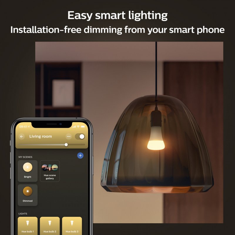 Philips Hue White A67 - Ampoule connectée E27 - 1600