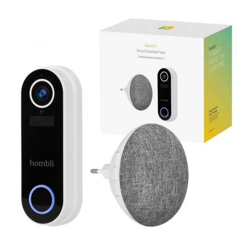 Hombli compatible - Smart Doorbell 2 Promo Pack (Doorbell 2 + Chime 2) White