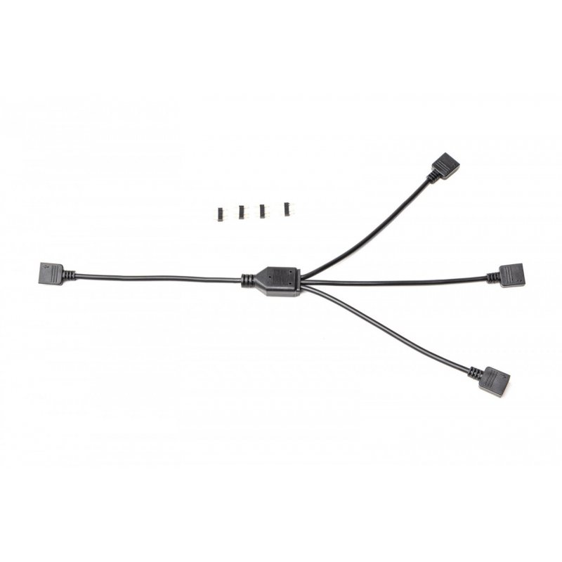 EK Water Blocks compatible EK-Loop D-RGB Splitterkabel, 3-fach - schwarz